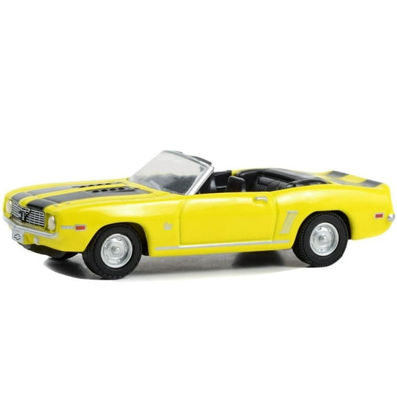 1969 Chevy Camaro SS Convertible, Yellow - Greenlight 37280B/48 - 1/64 Scale Diecast Model Car