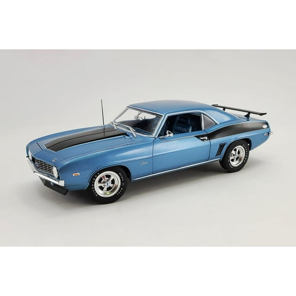 1969 Chevy Copo Camaro, Glacier Blue - Acme A1805723 - 1/18 scale Diecast Model Toy Car