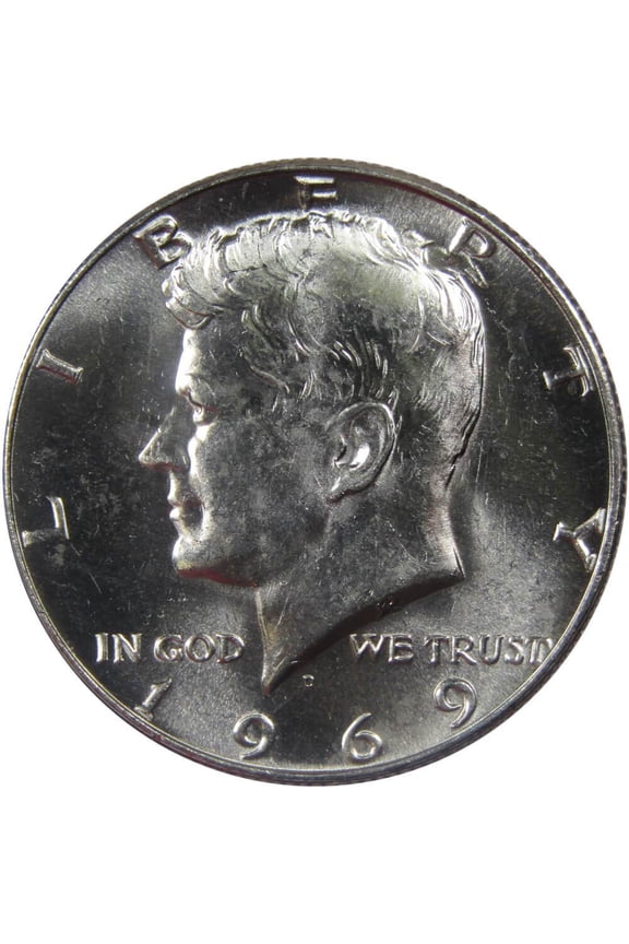 1969 D Kennedy Half Dollar BU Uncirculated Mint State 40% Silver 50c US Coin