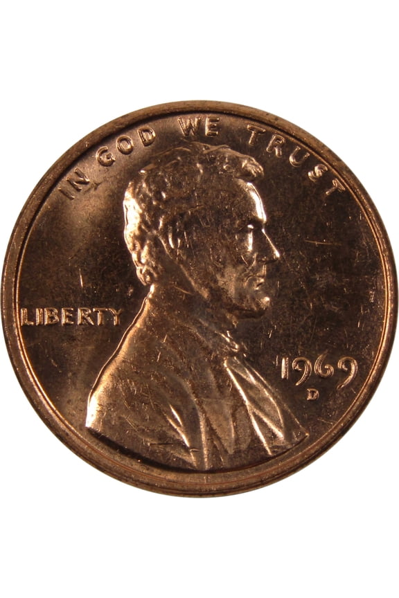 1969 D Lincoln Memorial Cent BU Uncirculated Penny 1c Coin
