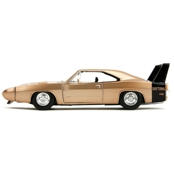 1969 Dodge Charger Daytona Bronze Metallic with Black Tail Stripe "Bigtime Muscle" Series 1/24 Diecast Model Car by Jada(Selections May Vary)