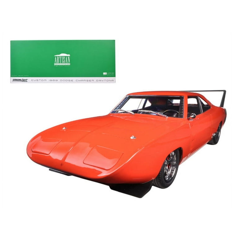 1/18 GREENLIGHT ダッジ チャージャー デイトナカスタム 1969 1969 Dodge Charger Daytona Custom Red/Orange with Black Rear