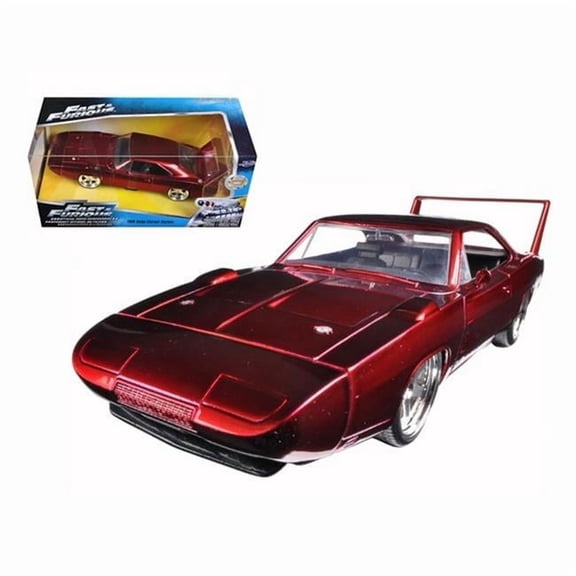 1969 Dodge Charger Daytona Red Fast & Furious 7 Movie 1-24 Diecast Model Car