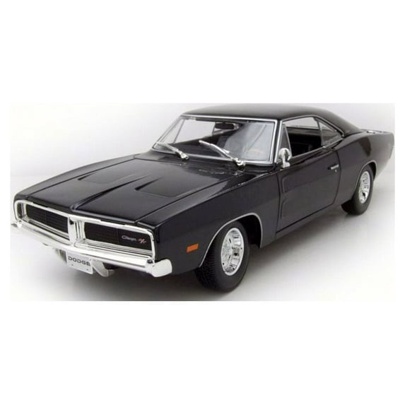1969 Dodge Charger R/T, Black - Maisto 31387 - 1/18 Scale Diecast Model Toy Car