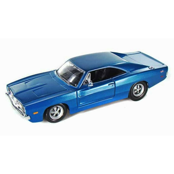 1969 Dodge Charger R/T Hard Top, Blue - Maisto 31256 - 1/24 Scale Diecast Model Toy Car