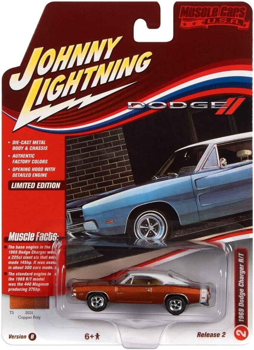Johnny Lightning Muscle Cars USA 1969 Dodge Charger R/T Diecast