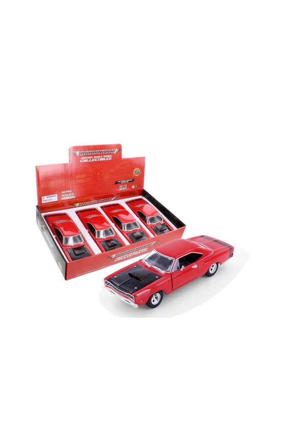 1969 Dodge Coronet Super Bee, Red - Showcasts 77315D - 1/24 Scale Diecast Model Car