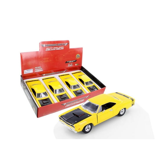 1969 Dodge Coronet Super Bee, Yellow - Showcasts 77315D - 1/24 Scale Diecast Model Car