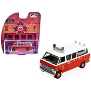 1969 Ford Econoline Ambulance Los Angeles Fire Department Red and White Fire & Rescue Series #5 1/64 Diecast Model Car by Greenlight
