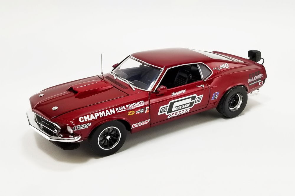 1969 Ford Mustang BOSS 429, Dark Red - Acme A1801854 - 1/18 scale