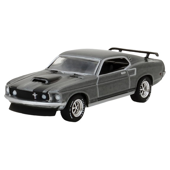 1969 Ford Mustang Boss 429 Gray Metallic with Black Stripes "John Wick" (2014) Movie 1/64 Diecast Model Car by Greenlight