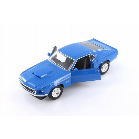 1969 Ford Mustang Boss 429 Hardtop, Blue - Welly 24067/4D - 1/24 scale Diecast Model Toy Car (Brand New but NO BOX)