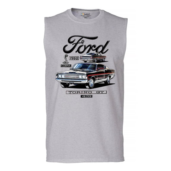 1969 Ford Torino GT Cobra Muscle Shirt American Muscle Car Classic Vintage Retro FoMoCo Performance Licensed Men's