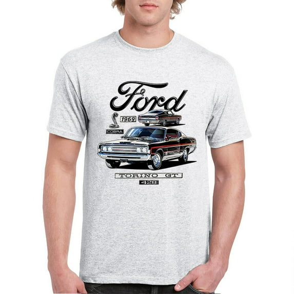 1969 Ford Torino GT Cobra T-shirt American Muscle Car Classic Vintage Retro FoMoCo Performance Licensed Men's Tee