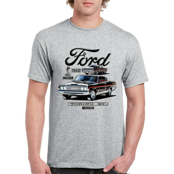 1969 Ford Torino GT Cobra T-shirt American Muscle Car Classic Vintage Retro FoMoCo Performance Licensed Men's Tee