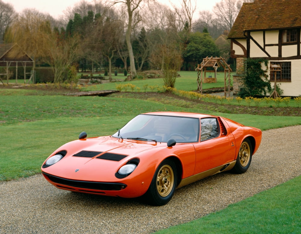 1969 Lamborghini Miura P400S Berlinetta 40 litre V12 engine developing 370bhp Bodywork built by Bertone Country of origin Italy Canvas Art - Panoramic Images (22 x 28)