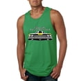 thumbnail image 1 of 1969 Plymouth Road Runner Hot Rod Racing | Mens Cars and Trucks Graphic Tank Top, Kelly, X-Large, 1 of 4