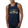 thumbnail image 1 of 1969 Plymouth Road Runner Hot Rod Racing | Mens Cars and Trucks Graphic Tank Top, Navy, Large, 1 of 4
