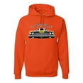 thumbnail image 1 of 1969 Plymouth Road Runner Hot Rod Racing | Mens Cars and Trucks Hooded Sweatshirt Graphic Hoodie, Orange, Small, 1 of 4