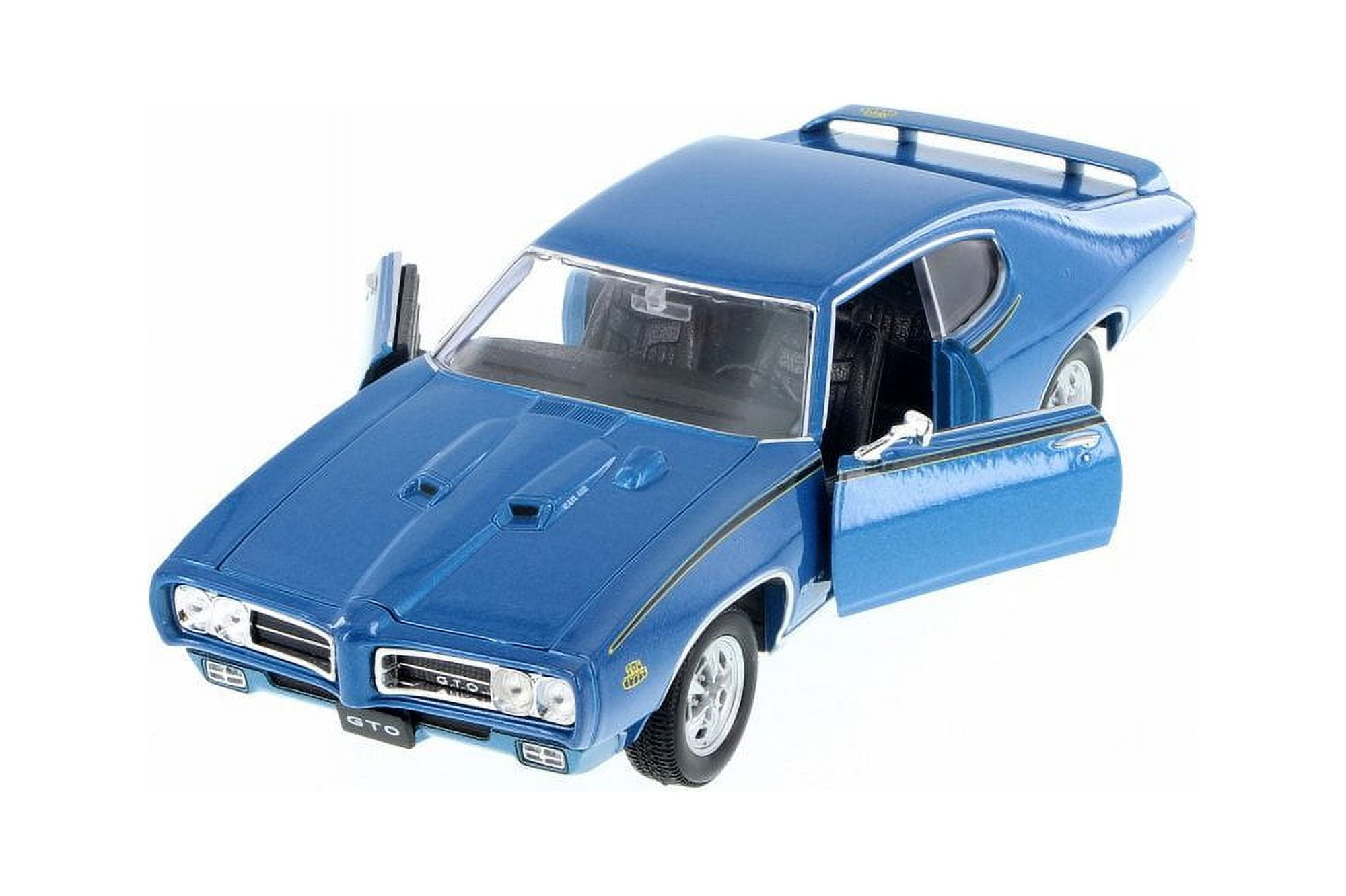 1969 Pontiac GTO, Blue - Welly 22501WBU - 1/24 Scale Diecast