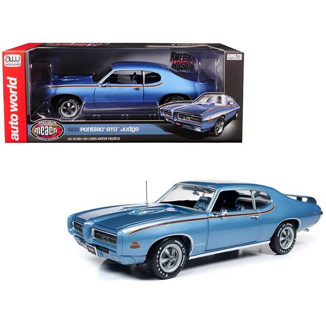 1969 PONTIAC GTO JUDGE GREEN 1/18 DIECAST MODEL CAR BY