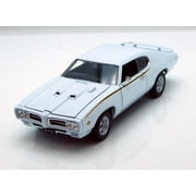 1969 Pontiac GTO, White - Welly 22501 - 1/24 scale Diecast Model Toy Car