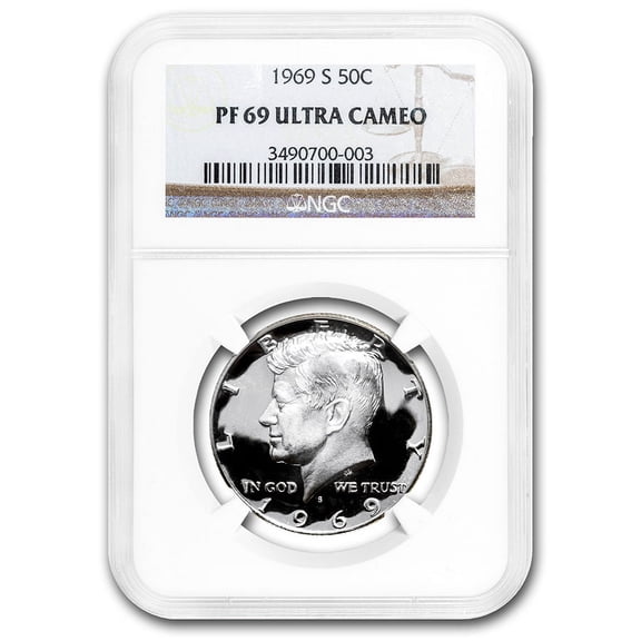 1969-S Kennedy Half Dollar PF-69 UCAM NGC