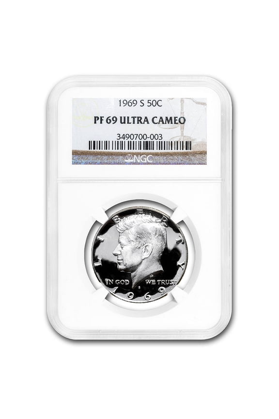 1969-S Kennedy Half Dollar PF-69 UCAM NGC