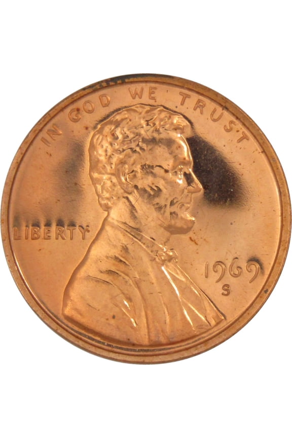 1969 S Lincoln Memorial Cent Choice Proof Penny 1c Coin Collectible