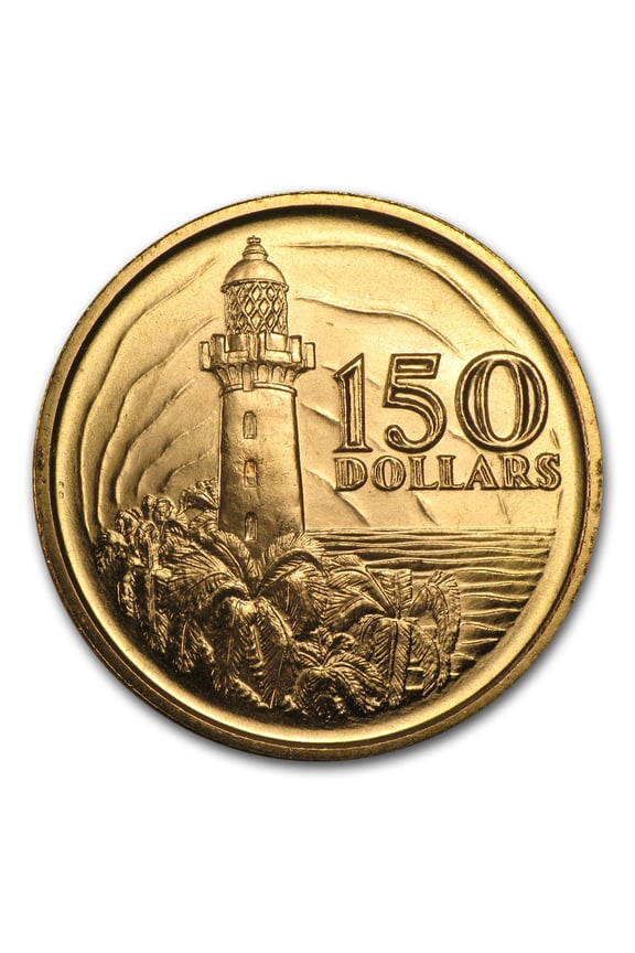 1969 Singapore Gold $150 Lighthouse BU