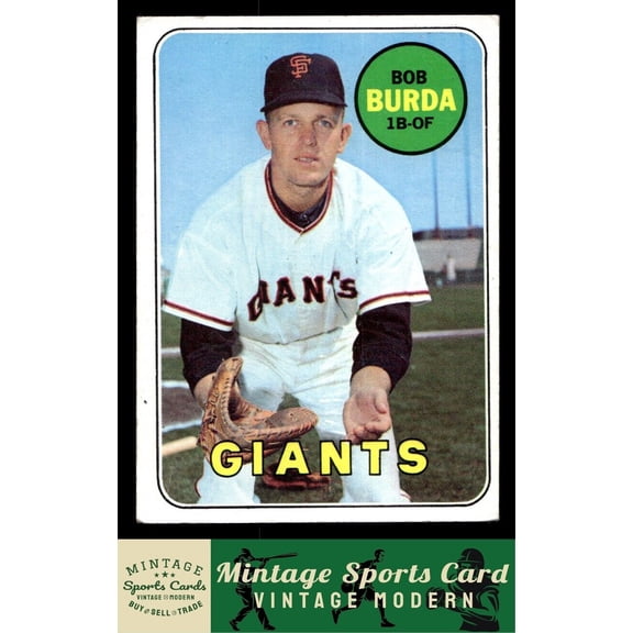 1969 Topps Bob Burda RC #392 San Francisco Giants Baseball Card