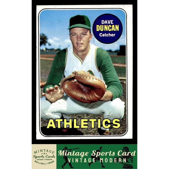 1969 Topps Dave Duncan #68 Oakland Athletics EX/EX+ Baseball Card