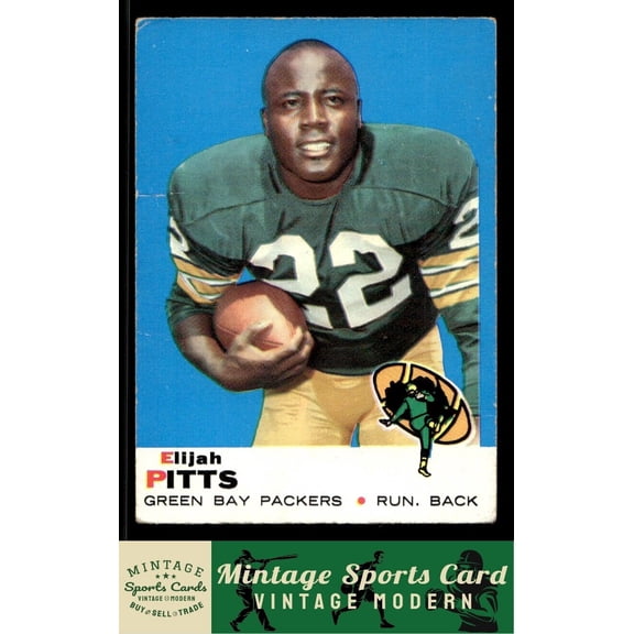 1969 Topps Elijah Pitts Green Bay Packers #102 Football Trading Card