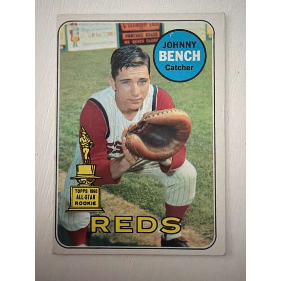 1969 Topps Johnny Bench #95 Cincinnati Reds Baseball Card Cincinnati Reds MLB Baseball Trading Card