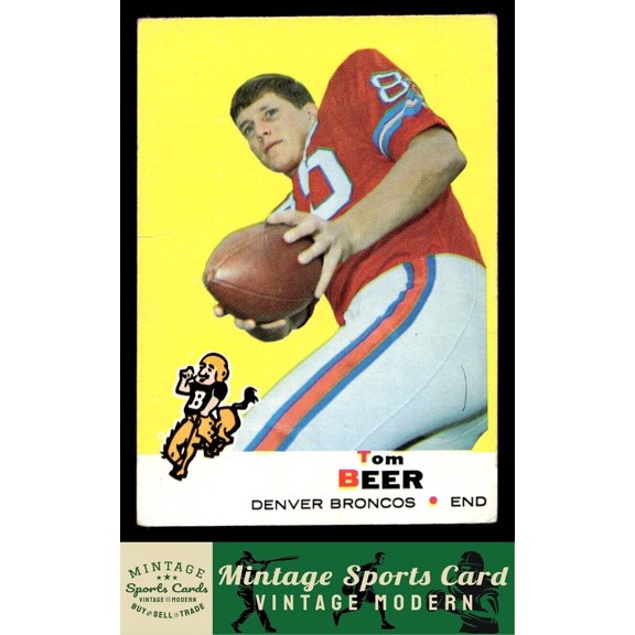 1969 Topps Tom Beer #18 Denver Broncos Football Card