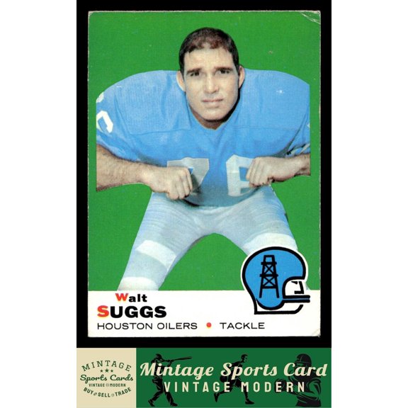 1969 Topps Walt Suggs Houston Oilers #118 Football Card
