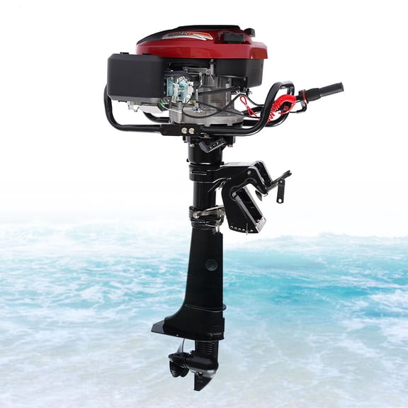 196CC 4-Stroke 7HP Outboard Motor Gasoline Engine Boat Engine Air Cooled