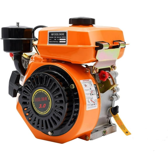 Diesel Engine ,168F Single Cylinder 4 Stroke 196CC 3 HP Air Cooled Pull Cord Start Low Noise for Water Pumps Cultivators Tiller
