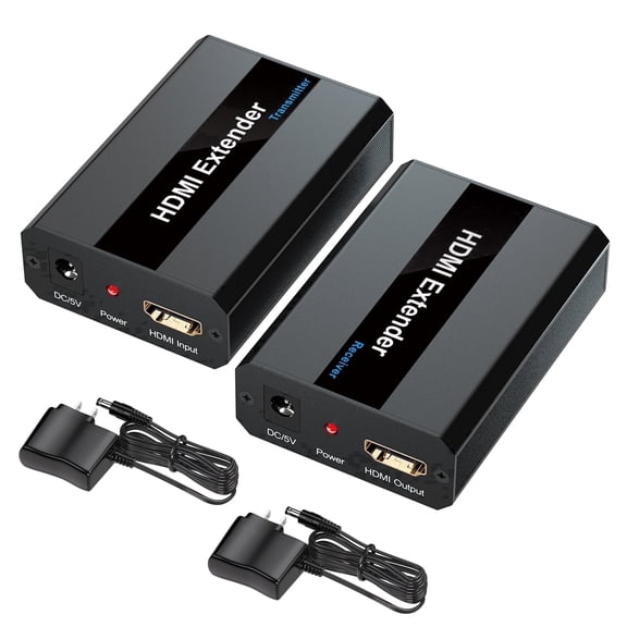 196Ft HDMI Extender Over Cat5e/Cat6/Cat7 Ethernet Cable 1080P 3D Transmitter & Receiver Kit (HDCP & EDID Supported)