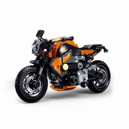 196PCS Extreme Speed Locomotive Motorcycle Building Blocks Model Bricks Cool Shape Kit Ornaments Educational Toys For Children