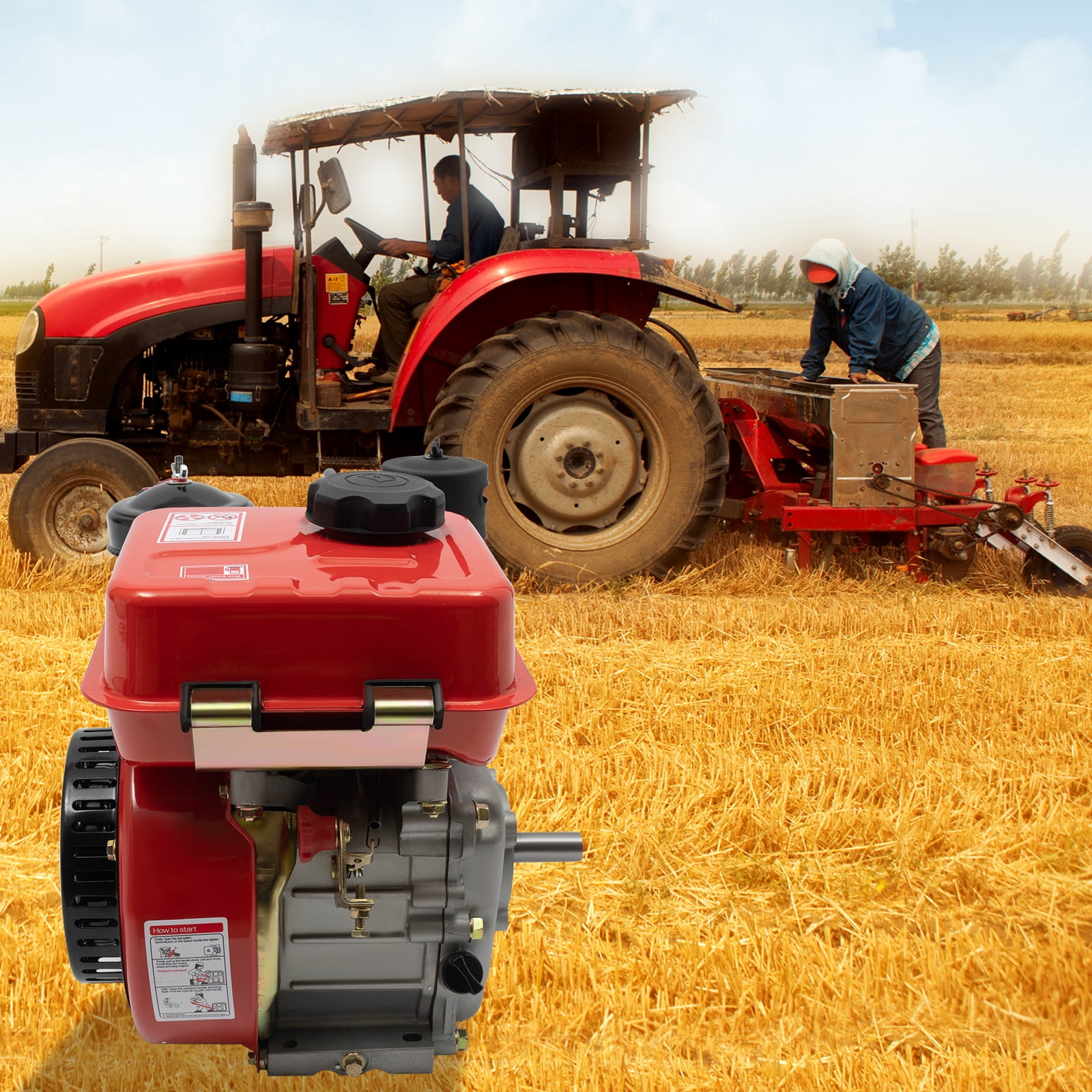 196cc 2.2KW Diesel Engine, Compact, Fuel-Efficient, Air-Cooled, Pull Start with Alloy Shell for Various Applications