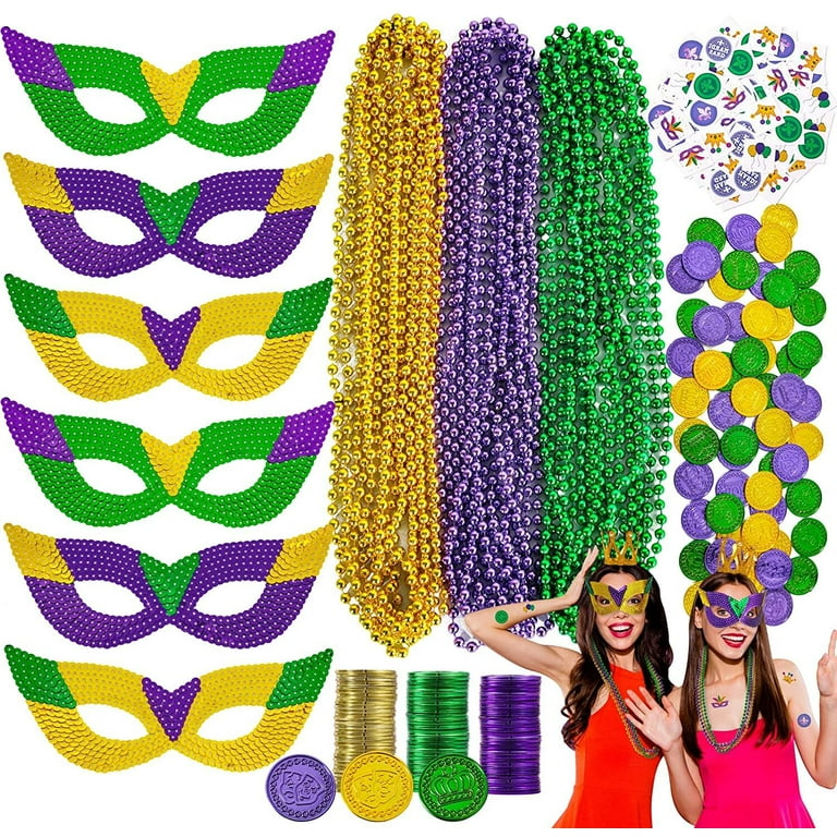  3 Pcs Mardi Gras Accessories for Women, 2 Mardi Gras