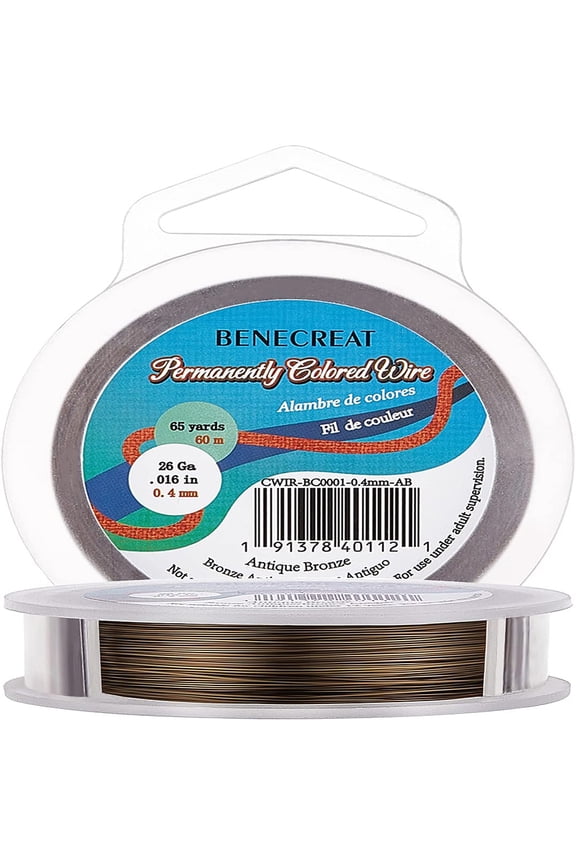 197 Feet/ 66 Yard Copper Wire 26 Gauge Resistant Bronze Copper Wire for Jewelry Making Bracelet Necklace SuppliesDIY