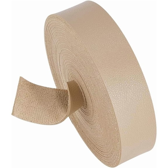 197 Inch Lychee Pattern Leather Strap 1 Inch Wide Single Side Imitation Flat Leather Cord