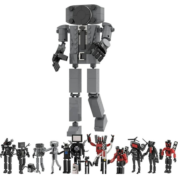 197 PCS Toilet Game Action Figure Building Blocks Set,Toilet Toys Speaker Man Camera Man TV Man Game Model Toys Anime Adventure Toys Gift for Kids and Friends