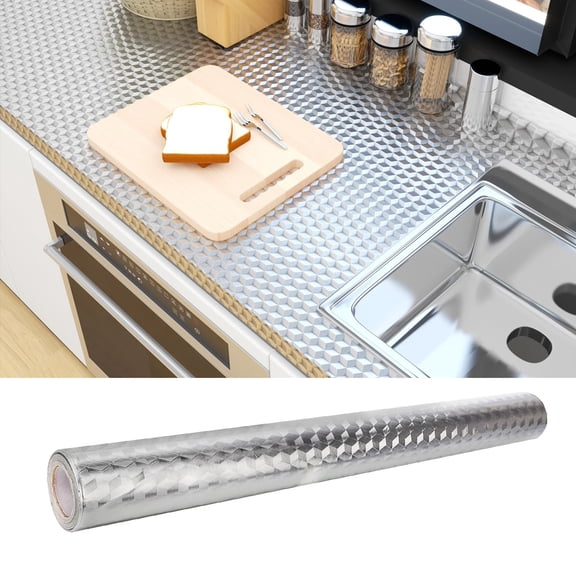 197 x 16'' Kitchen Backsplash Wallpapers, EEEkit Oil-proof Rhombic Peel and Stick Contact Paper for Wall Covering Countertop Cabinets