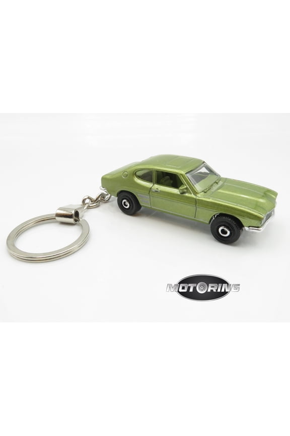 1970 '70 Ford Capri Green Car Rare Novelty Keychain 1:64 Diecast