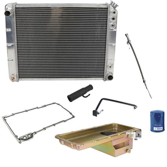 1970-81 Camaro LS Swap Radiator Kit with Low Profile Oil Pan