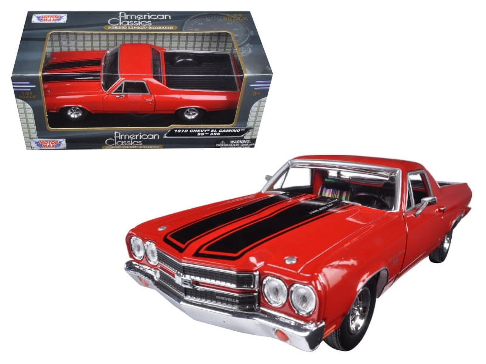 1970 Chevrolet El Camino SS 396 Red with Black Stripes 1/24