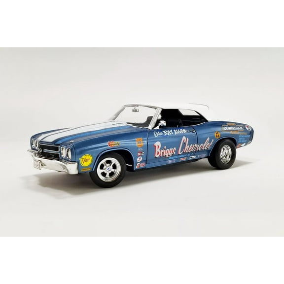 1970 Chevy Chevelle Convertible, Blue - Acme A1805522 - 1/18 Scale Diecast Model Car